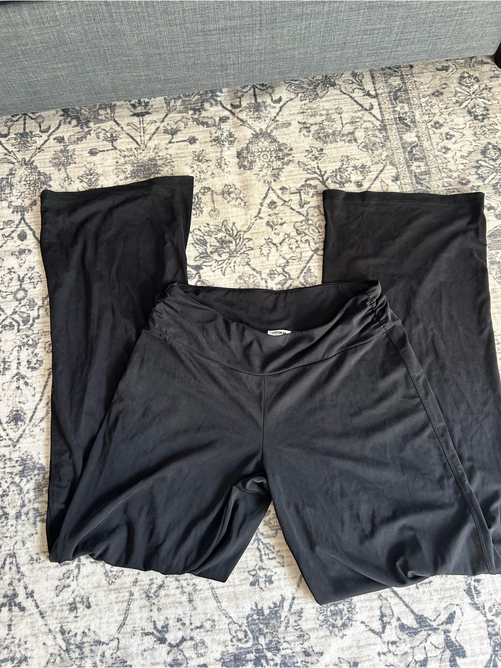 Cotton On Black Wide-Leg Lounge Pants